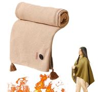 Portable Heated Blanket Wrap Shawl for Women, Portable Soft Zipper Electric Heated Blanket Shawl, Heated Shawls Wraps for Women, with 3 Heating Levels