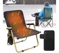 Portable Heated Chair Pad, Electric Heat Pad USB with 3 Temperatures Levels, Heated Chair Cover with Backrest, Pockets for Offices, Playrooms, Living Rooms, Stadiums (Black)