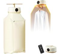 Portable Heated Clothes Airer Clothes Dryer, Automatic Ironing Machine Upgraded Automatic Wireless Vertical Steam Iron | Portable Heated Dryer with Remote Control for Apartment, Travel