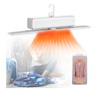 Portable Heated Clothes Dryer, With Cover,400w,7 Timed Heat Settings Holds up to 5kg Heated Airer, For Flats, Dormitories, Travel and Camping,White