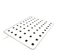 Portable Heated Floor Mat with Adjustable Temperature, Non-Slip Waterproof & Fast Warming Pad for Home and Office Use(Checkered Pattern,120 * 200)
