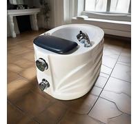 Portable Heated Foot Massage Bathtub, with Surf Massage Mode & Colorful Lamp, One Click Drainage, for Homes, Nail Salons and Salons, for Foot Baths to Relieve Stress E