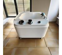 Portable Heated Foot Massage Bathtub, with Surf Massage Mode & Colorful Lamp, One Click Drainage, for Homes, Nail Salons and Salons, for Foot Baths to Relieve Stress F