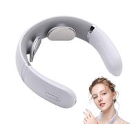 Portable Heated Neck Massager for Deep with 5 Modes and 16 Intensities, Double Heating for Neck, Shoulders and Back, Rechargeable for Home, Office, Car, 15 x 14.5 cm