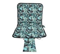 Portable Heated Seat Cushion USB Powered 3 Levels Heating Water Resistant for Camping Stadium Outdoor Green Black Flower 520g