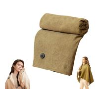 Portable Heated Shawl, 2026 New Portable Heated Blanket Wrap Shawl for Women, 15s Fast Heating Soft Zipper Electric Heated Blanket S-hawl with 3 Heating Levels for Neck & Shoulder