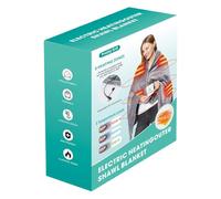 Portable Heated Shawl: Electric Blanket, Quick Heating Coral Wool Layer, Rechargeable Comfortable Shawls, Winter Heating Wrap, Lightweight Blankets | For Travel To A