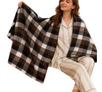 Portable Heated Shawl | Plaid Wrap Cape with Pocket,3 Levels Temp Wearable Cordless Washable Portable Heated Blanket,for Mom Adult Home Outdoor Camping Holiday Christmas Winter Cold Weather