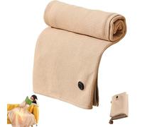 Portable Heated Shawl Wraps for Women,3 Heating Levels,Soft Cordless Wearable Warm Wrap,USB Electric Wearable Heating Scarf Poncho for Home Travel Camping (Beige)