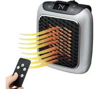 Portable Heater, 800w Ceramic Plug In Heater, Space Electric Fan Heater With Remote Control, 12h Timer, Led Display, 2 Heat Setting