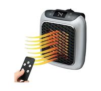 Portable Heater, 800W Ceramic Plug in Heater, Space Electric Fan Heater with Remote Control, 12H Timer, LED Display, 2 Heat Setting-Sa