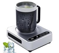 Portable Heating & Cooling Coaster, Quick Freezing Cup with 10s Cooling & 18-Hour Timer, Electric Instant Drink Cooler & Warmer for Beer, Juice, Milk, Wine