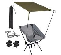 Portable Heavy-Duty Lawn Chairs with Canopy, Folding Sunshade Umbrella for Outdoor Camping, Beach, Patio, Garden, Sports, Fishing & Hiking - Ideal for Adults