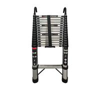 Portable Heavy Duty Multi-Purpose Folding Ladder, 4.4M/14.4FT Stainless Steel Telescoping Ladder with Non-Slip Feet and Stable Hook, Telescopic Extension Tall Multi Purpose Loft Ladder, 330LB Capacity