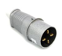 Portable Heavy-Duty Power Plug Metal 32/4 IP44 500V Flat Contacts
