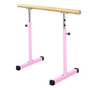 Portable Height Adjustable Ballet Barre for Home Workouts and Dance Practice,Pink