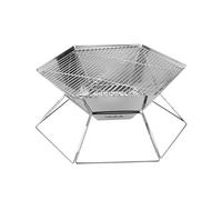 Portable Hibachi Grill, Outdoor Charcoal BBQ Grill, Stainless Steel, Easy to Assemble and Clean