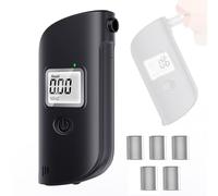 Portable High Accuracy Breath Tester with LED Light 5 Mouthpieces Function LCD Display Purification Chamber