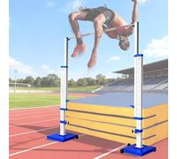 Portable High Jump Standards, Aluminum Training Equipment, Height Adjustable for Track and Field Competition
