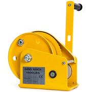 Portable High-Performance Hand Crank Winch with 8/15/20/30m Steel Cable 1800lbs/800kg Capacity Dual Direction Ratchet 4:1 Gear Ratio Alloy Hook for Boat Trailers