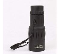 Portable High Power 16X42 Monocular Telescope with HD Lens for Birdwatching,seeing, Watching Sports Events and Concerts, Black, 58m-1000m