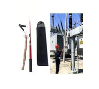 Portable High Voltage Discharge Rod,Telescoping Insulated Rod with Grounding Kit,Dual Mode Discharge Pole for Line Maintenance(220KV-300 cm/9.8ft)