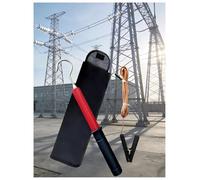 Portable High Voltage Discharge Rod with Grounding Cable,Dual Modes Insulated Discharge Pole for Capacitor Transformer Cable(110KV-150cm)