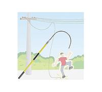 Portable High Voltage Insulated Rescue Hook for Electrical Safety and Emergency Equipment