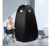 Portable Home Sauna Tent with 1000W Steam Pot - Adjustable Temperature 1-9 Levels, Low Noise, Rapid Heating in 8 Mins, Timer 1-99 Mins for Personal Spa Therapy, Stress Relief, Weight Loss