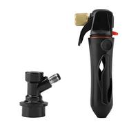 Portable Homebrew Keg Charger Handheld CO2 Injector Draft Beer Dispenser Beer Wine Soda CO2 Charger with Ball Lock for Homebrew Soda Valve(Black)