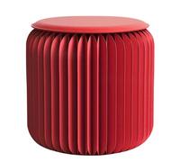 Portable Honeycomb Paper Folding Stool Modern Design Kraft Cardboard with PU Cush Brown Multi Functal Folding Stool Table L: 52cm Lightweight & Slish
