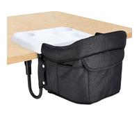 Portable Hook On High Chair with Tray for Babies & Toddlers, 6-36 Months, Collapsible Design, Fits Tables 0.8" to 3.5" Thick, Easy to Clean, with Travel Bag