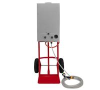 Portable Horse Shower With Steel Trolley 18L Tankless Instant Hot Water Gas Boiler LPG Heater 0-75°C 10m Water Hose & 9-Pattern Spray Gun Camping Outdoor 10" Pneumatic Tyres Battery Powered 36KW