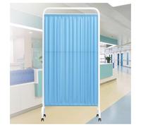 Portable Hospital Privacy Screen Rolling Room Divider Temporary Standing Door Partition for Office & Salon Spaces 6Panel DesignEnhance Privacy & Aesthetics