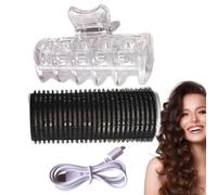Portable Hot Rollers - Electric Hair Curlers, Adhesive Curling Styling Tools | Create Beautiful, Flawless Curls for Medium Hair, Simple to Use and Efficient Curling Rollers for a Gorgeous Hairs