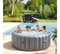 Portable hot tub Inflatable Hot Tub Spa, Outdoor Spa Bathtub Set | 180 Bubble Jets, Max. Temp. 40°C/104°F, Spa Round Bathtub Set Included Heater Pump, Filter and Insulated Cover 72x28in