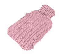 Portable Hot Water Bag, Rubber Explosionproof Hot Water Bottle Electric Hand Warmers with Knitted Cover for Menstrual Cramps Neck and Shoulder Pain Relief (Pink)