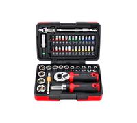 Portable Household Maintenance Set with Ratchet Action, Mixed Driver Tips, Socket Assortment, Extensions, Carry Case Format for Daily Fixes Ratchet Screwdriver Set Socket Bit Home Maintenance