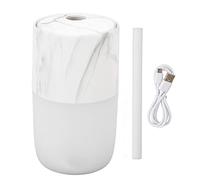 Portable Humidifier USB Powered 300ml Jellyfish Shaped Mist Humidifier with Colorful Night Light and Timing Function for Car Home Travel ABS Material (Marble Color)