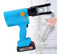 Portable Hydraulic Crimper Kit, Cordless Electric Crimping Tool for Copper Aluminum Terminals, Includes 2 Batteries, Professional Wiring Equipment