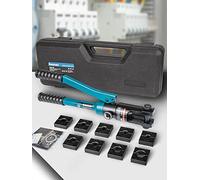 Portable Hydraulic Crimping Tool Range 10 AWG to 4/0 AWG for Cable lugs Quick Hydraulic Pliers with 10 Pairs Crimping Dies