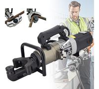 Portable Hydraulic Rebar Bender Tool for 8-28mm Rebar, Handheld Machine with Positioning Bolt, Quick 0°-130° Bending for Construction and Metalworking Projects