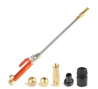 Portable Hydro Jet High Pressure Power Washer Gun Pressure Washer Wand Extension, Pressure Washer Gun with 3 Hose Nozzles - High Pressure Hose Nozzle Attachment