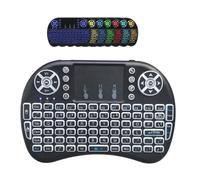 Portable i8 BT&Mini 2.4G Wireless Keyboard with 7 Colors Backlitght, Multimedia Keys, Touchpad Mouse Combo for Android TV Box HK1 T95 TX3 Projector HTPC Tablet PS3 PC Mac Linux Windows OS:i8-BT-7C