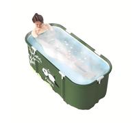 Portable Ice Bath Tub Foldable 115x50cm Thickened Adult Soaking Bathtub Hot Shower Ready Couples Kids Standing Design Spa Experience at Home