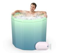 Portable Ice Bath Tub for Adult, 319L Foldable Soaking Bathtub for Hot SPA&Ice Bath, Ice Bath Recovery Tub for Adults Ice Baths and Outdoor Soaking Tub (Without Lid)