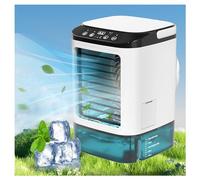 Portable Ice Box Desk Air Conditer Fan - 3 Speed Cooler with 7 Color LED Light for Home Office & Personal Use - Icy Blast Cooling Solut