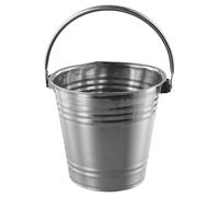 Portable Ice Bucket in Stainless Steel, Ergonomic Handle for Effortless Transport and Use (A)