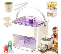 Portable Ice Cube Maker 2026 New Ice Cube Tray with Lid & Storage Box Makes 48 Ice Cubes Spill-Free Design Easy Grip Perfect for Parties & Home Use