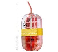 Portable Ice Cube Maker Bottle, 2-in-1 Portable Reusable Bottle, Release Ice Cube Tray at the Touch of a Button - For Kitchen, Office, Travel, Outdoor, Camping, Hiking, Picnic, Cocktail Party, Fitness